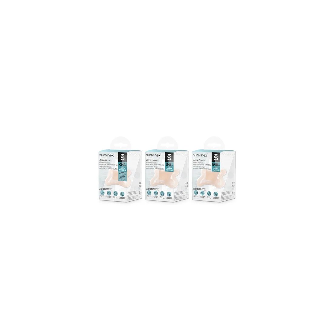 Suavinex Chupete Silicona Zero Zero Tetina SX Pro Fisiológica -2-2M