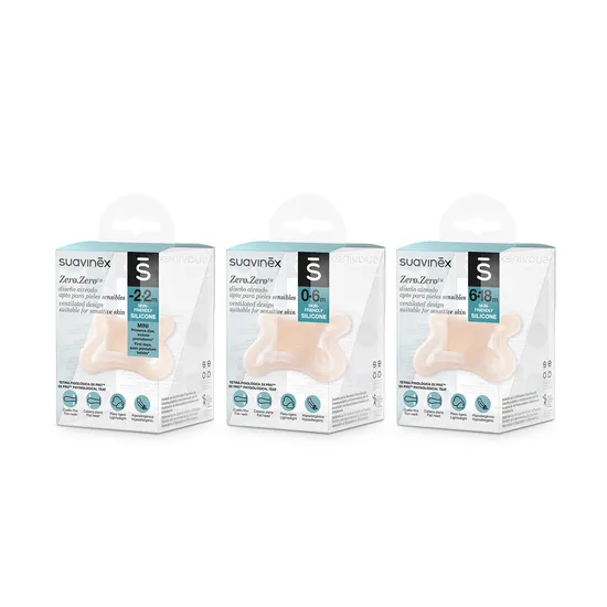 Suavinex Chupete Silicona Zero Zero Tetina SX Pro Fisiológica 0-6M
