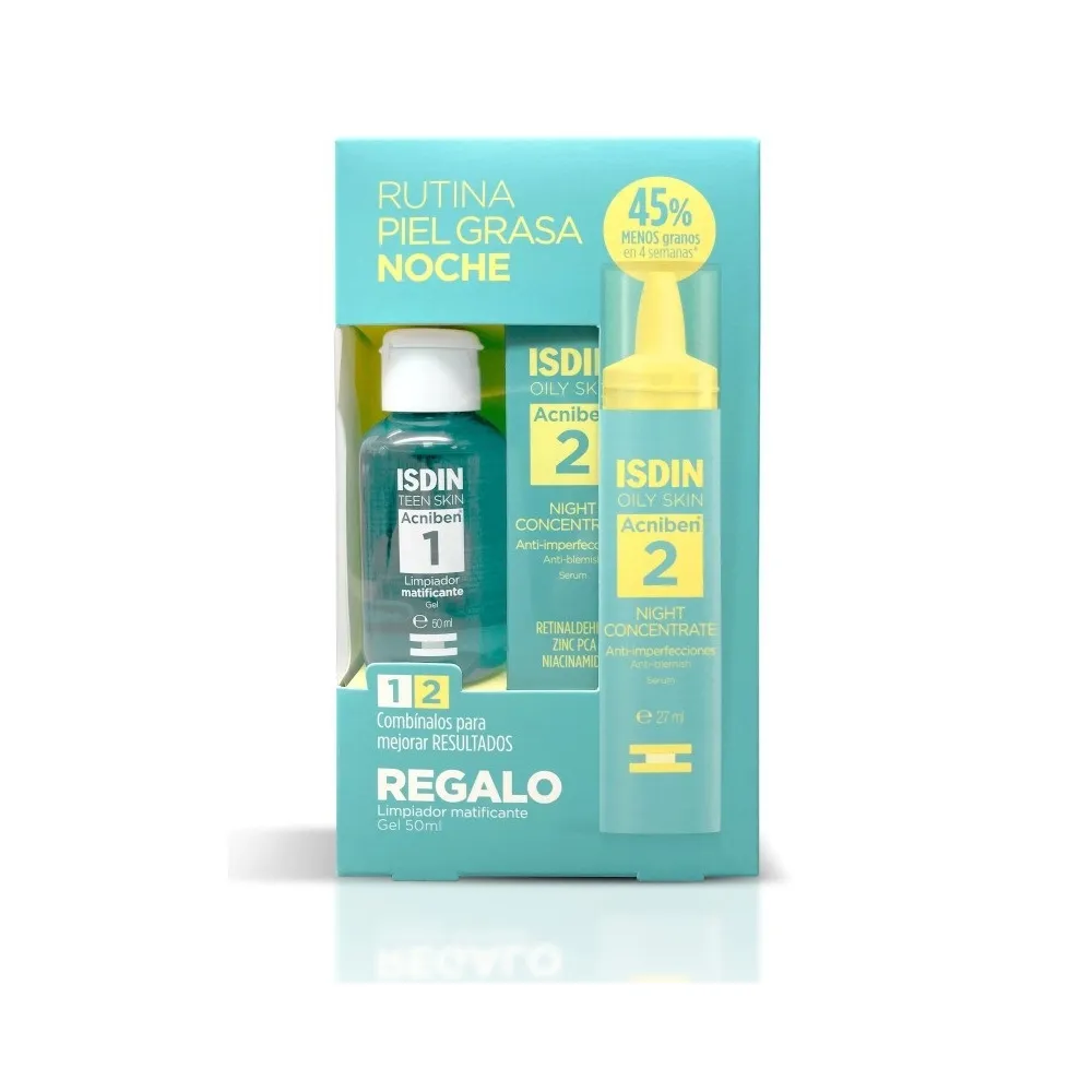 Isdin Acniben Night Concentrate Noche 27 ml *Pack Regalo con Gel*