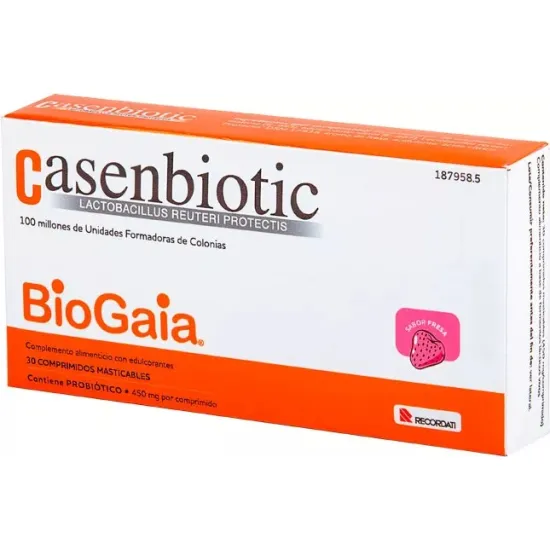 Casenbiotic BioGaia Fresa 30 Comprimidos Masticables