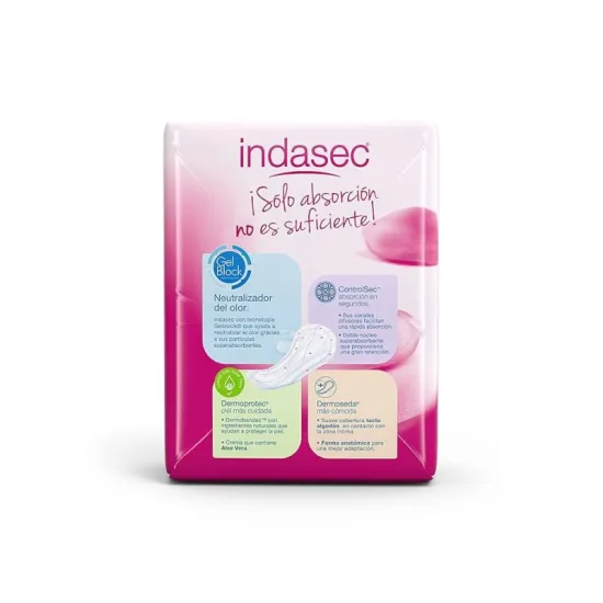 Indasec Discreet Compresas Normal 24uds reverso