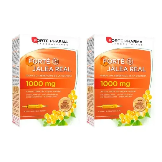 Forte Pharma Jalea Real 1000mg DUPLO 2X20 Ampollas 10 Ml PACKS