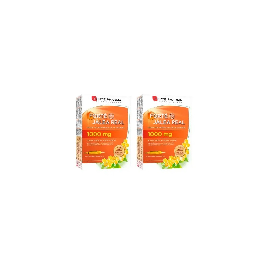 Forte Pharma Jalea Real 1000mg DUPLO 2X20 Ampollas 10 Ml PACKS