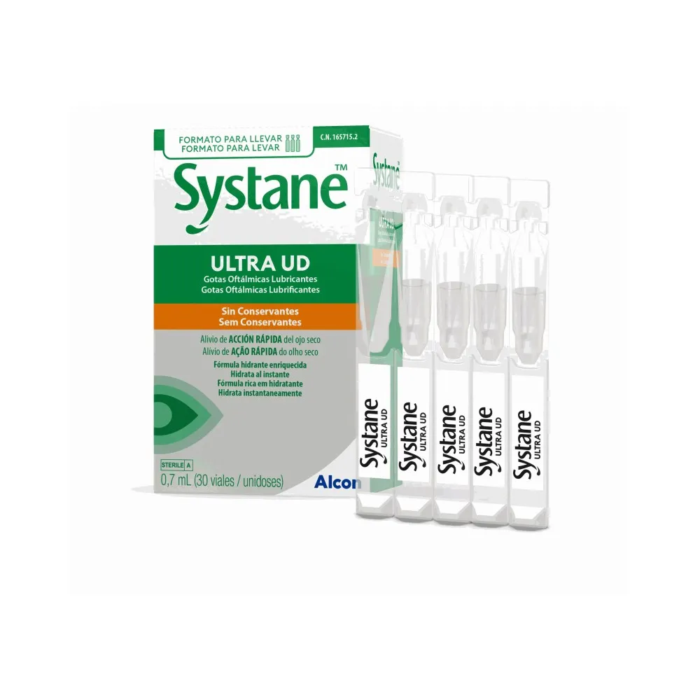 Systane Ultra UD Gotas Oftálmicas Lubricantes 30 Monodosis contenido