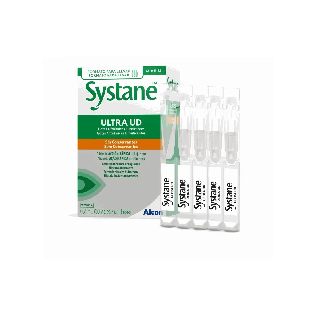 Systane Ultra UD Gotas Oftálmicas Lubricantes 30 Monodosis contenido