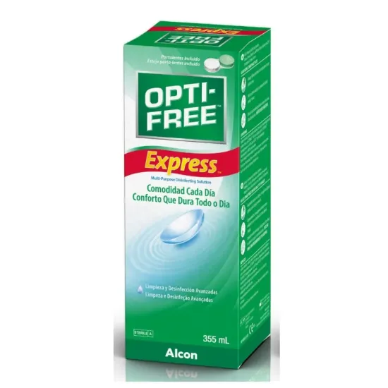 Optifree Express Limpieza y Desinfección con Portalentes 355 Ml