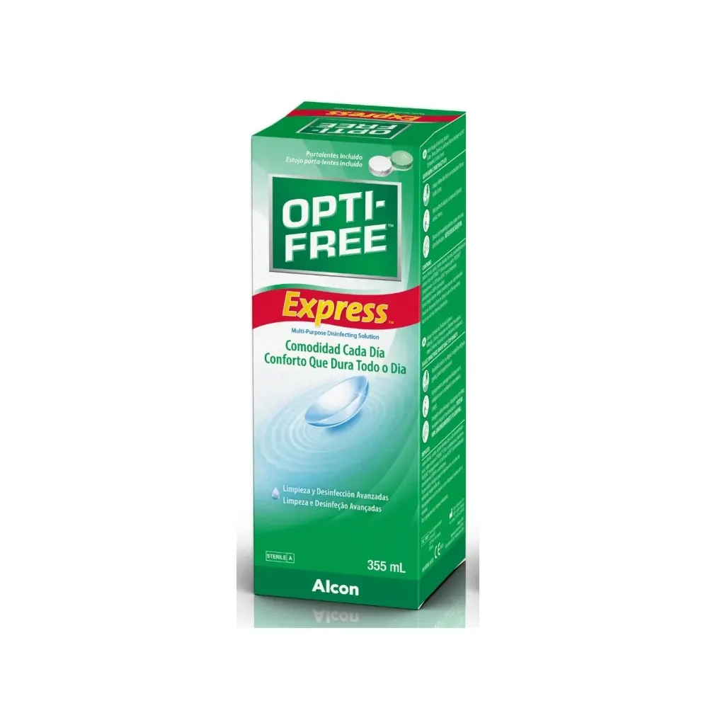 Optifree Express Limpieza y Desinfección con Portalentes 355 Ml