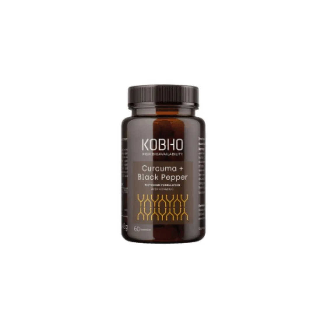 Kobho Cúrcuma + Black Pepper 60 Cápsulas presentación