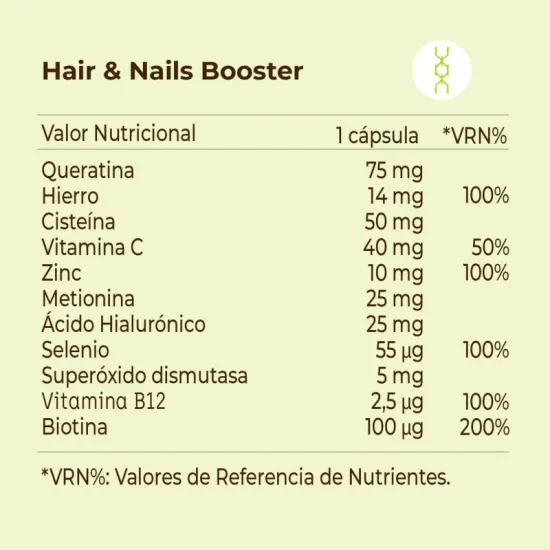 Kobho Hair & Nail Booster 60 Cápsulas componentes