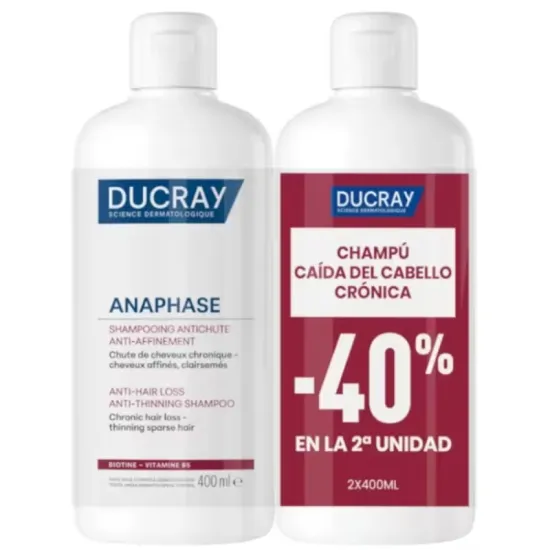 Ducray Anaphase+ Champú Complemento Anticaída Capilar 2x400 Ml nueva imagen