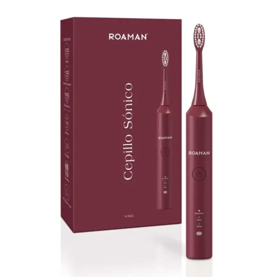 Roaman Cepillo Dental Eléctrico Sónico T3S Color Vino