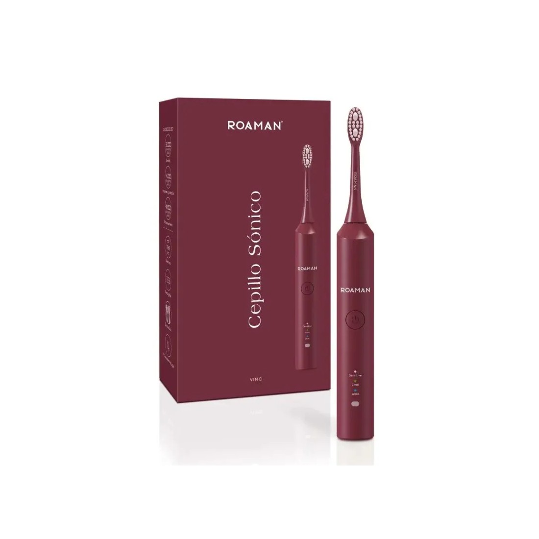Roaman Cepillo Dental Eléctrico Sónico T3S Color Vino
