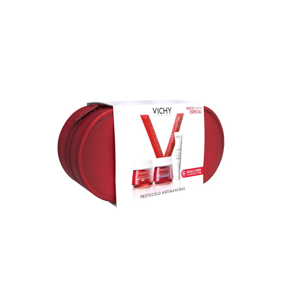 Vichy PACK REGALO Neceser Protocolo Antimanchas Liftactiv B3 Día + Noche + UV-Age Daily SPF50+