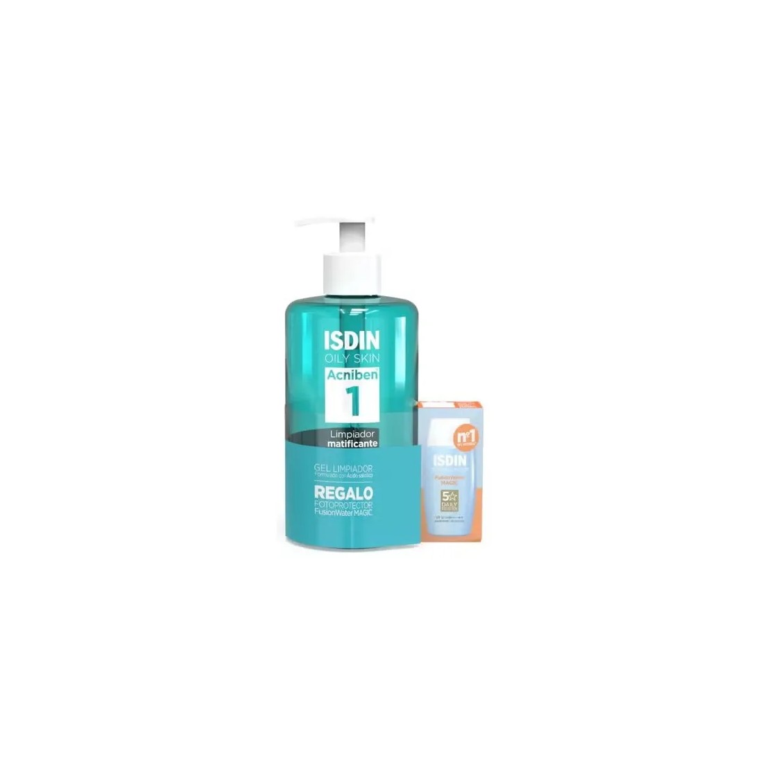 ISDIN Acniben Gel Limpiador Matificante 400 ml *Pack Regalo con Fusion Water Magic*