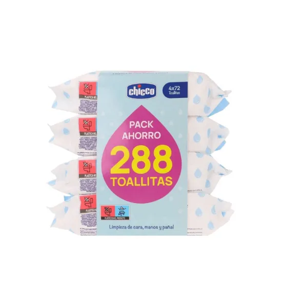 Comprar Chicco Toallitas Pack Ahorro 4X72 uds Online | MasParafarmacia