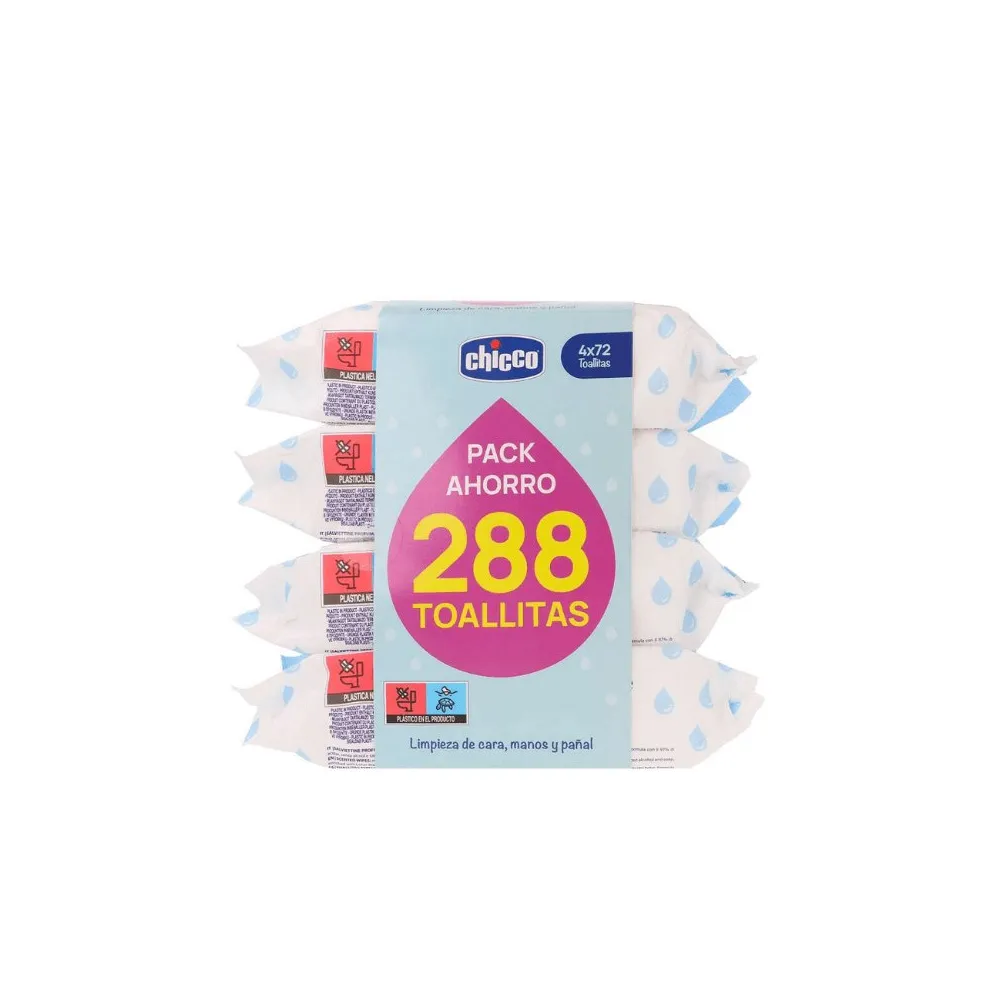 Comprar Chicco Toallitas Pack Ahorro 4X72 uds Online | MasParafarmacia