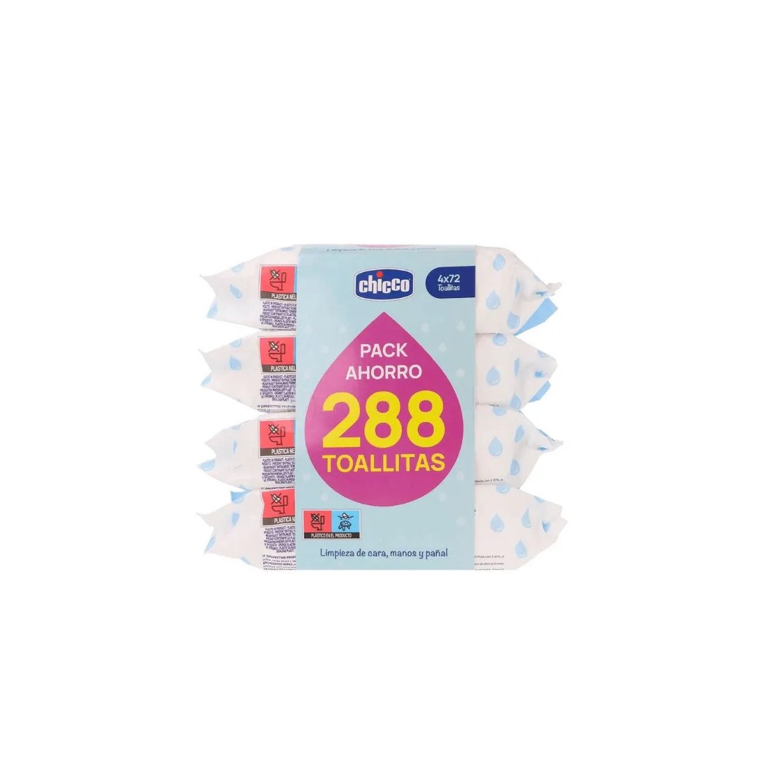 Comprar Chicco Toallitas Pack Ahorro 4X72 uds Online | MasParafarmacia