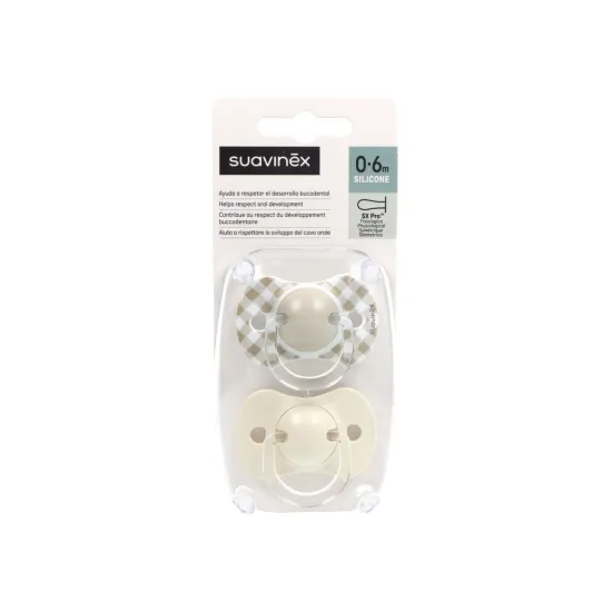 Suavinex Chupete Tetina Fisiológica Silicona 0-6 Meses 2 Uds.