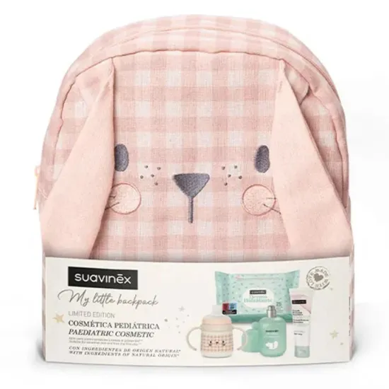 Comprar Suavinex Mochila Guardería Conejo Rosa Pack Cosmética Niños | MasParafarmacia