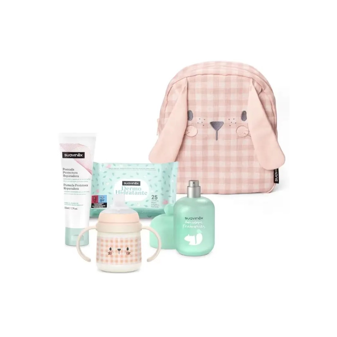 Comprar Suavinex Mochila Guardería Conejo Rosa Pack Cosmética Niños | MasParafarmacia