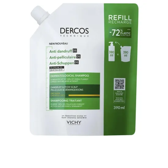 Vichy Dercos Champú Anticaspa Pelo Normal Seco ECOREFILL 390 ml