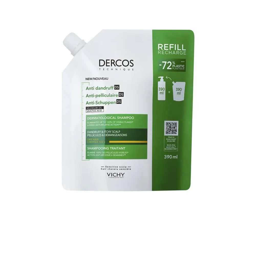 Vichy Dercos Champú Anticaspa Pelo Normal Seco ECOREFILL 390 ml