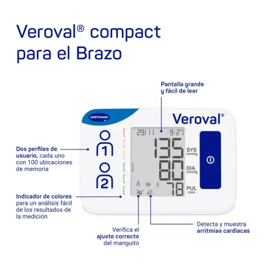 Hartmann Veroval Compact tensiómetro de brazo | Comprar al mejor precio