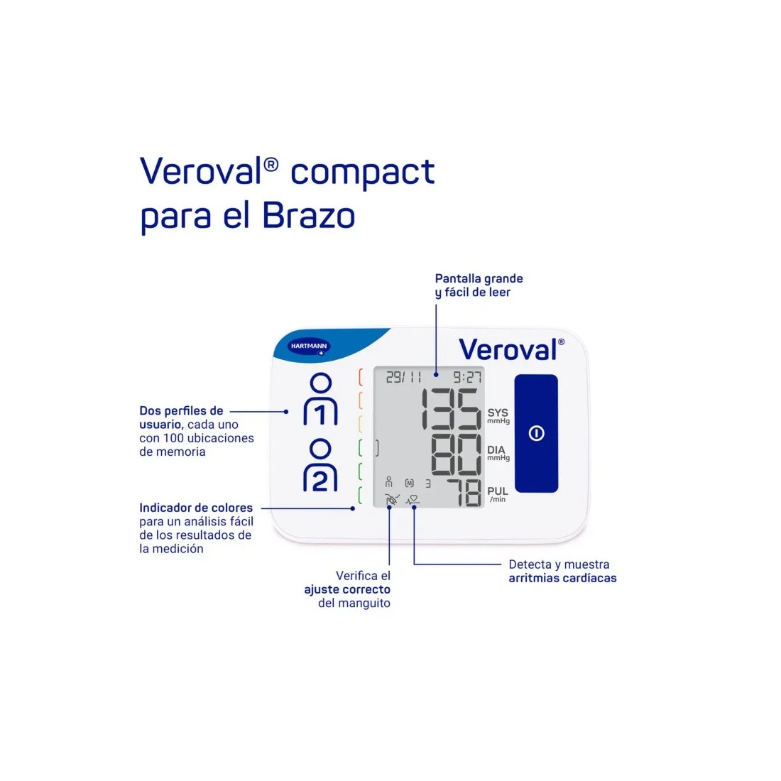 Hartmann Veroval Compact tensiómetro de brazo | Comprar al mejor precio
