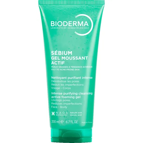 Bioderma Sebium Gel Moussant Actif 200Ml