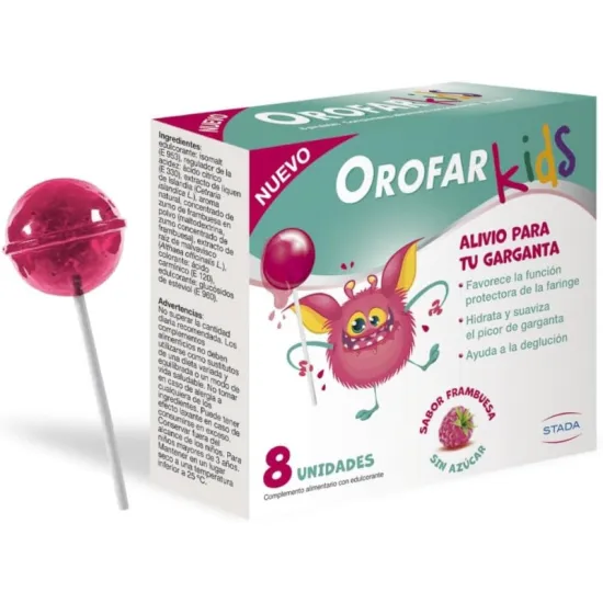 Orofar Kids Piruleta Garganta Pack 8 uds