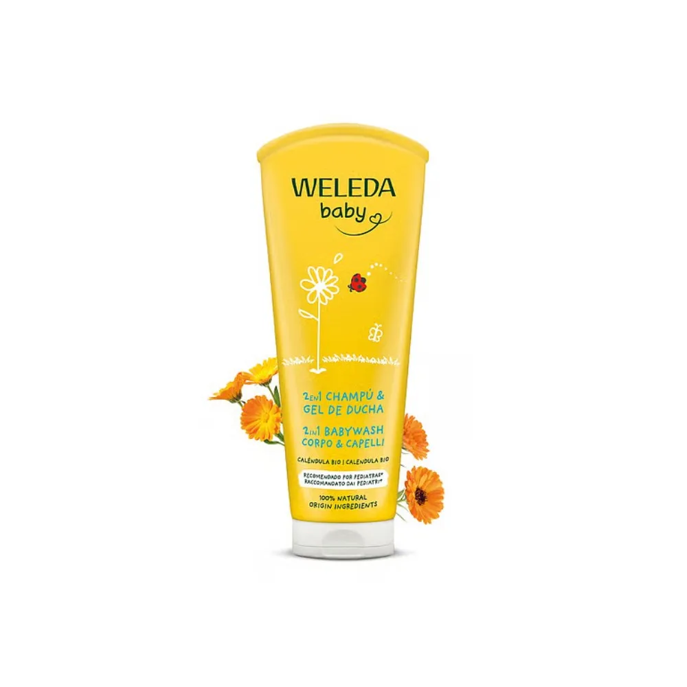 Weleda Champu y Gel De Ducha Calendula Bebe 200 Ml