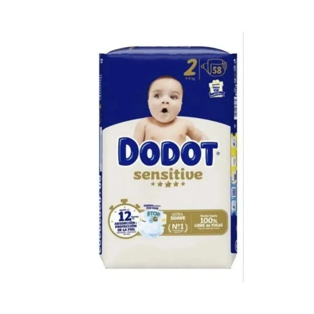 Dodot Sensitive Talla 2 58uds | Pañales Suaves y Absorbentes