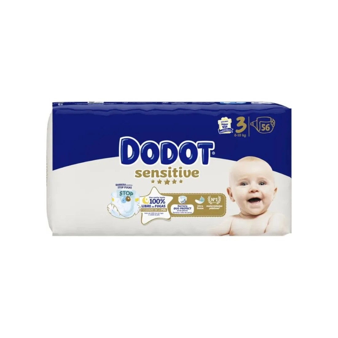 Dodot Sensitive Talla 3 56uds | Pañales Bebé Suaves y Seguros