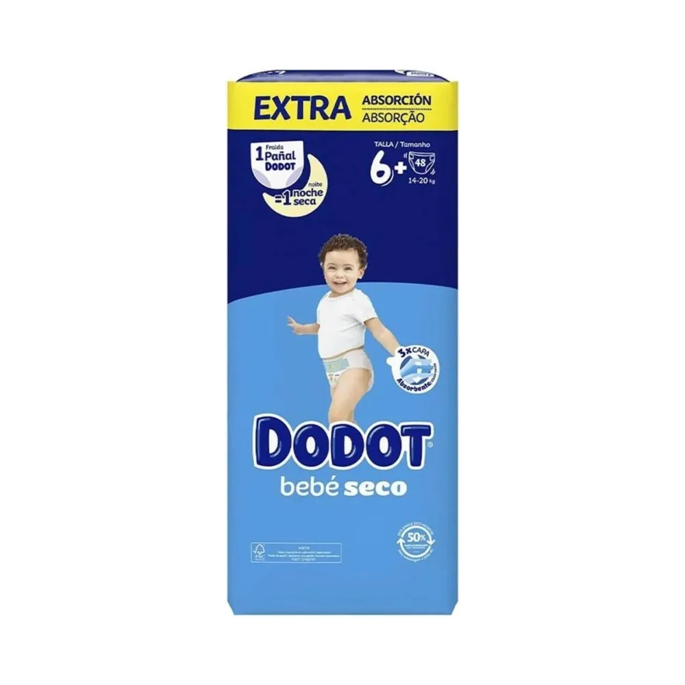 Dodot Bebé Seco Pañal Talla 6 48uds