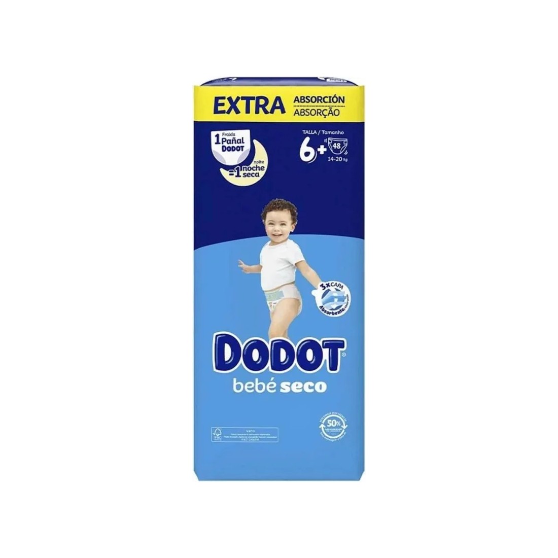 Dodot Bebé Seco Pañal Talla 6 48uds