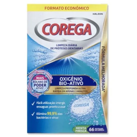 Corega Tabletas Limpiadoras Oxígeno Bioactivo 66uds