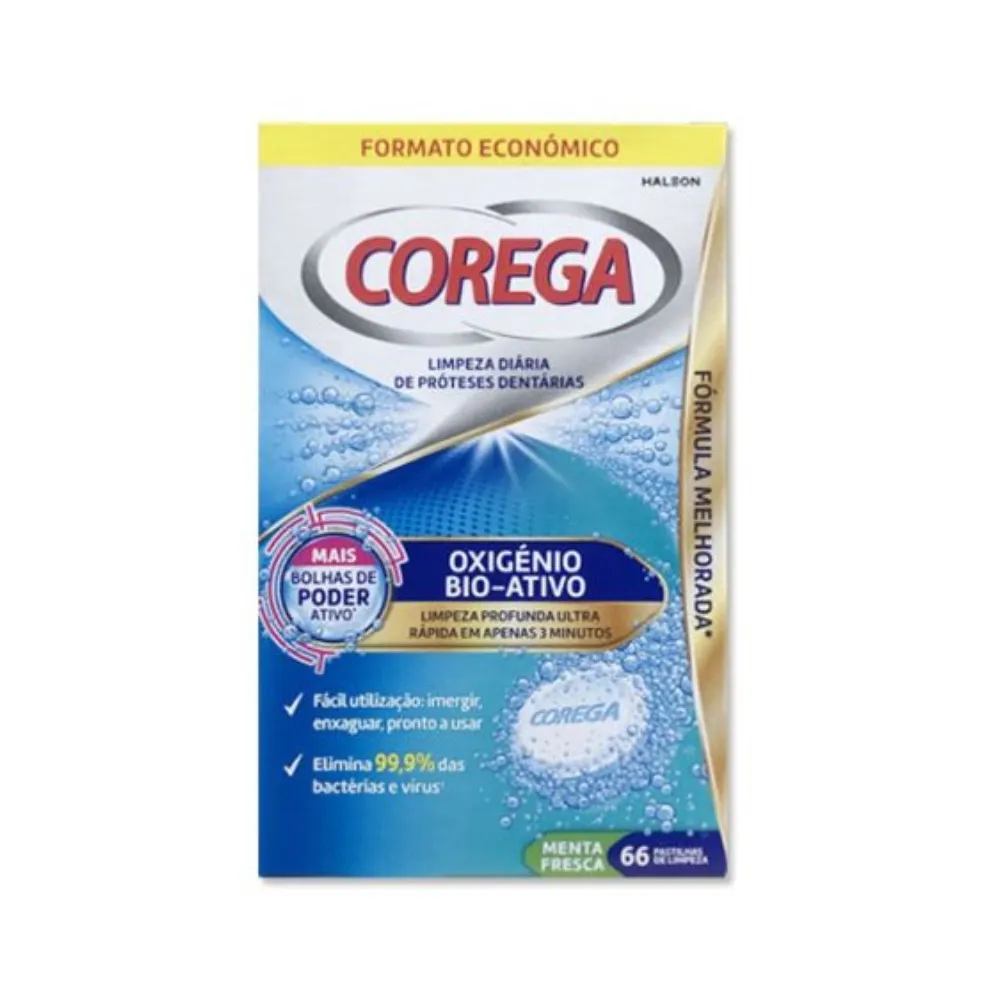 Corega Tabletas Limpiadoras Oxígeno Bioactivo 66uds
