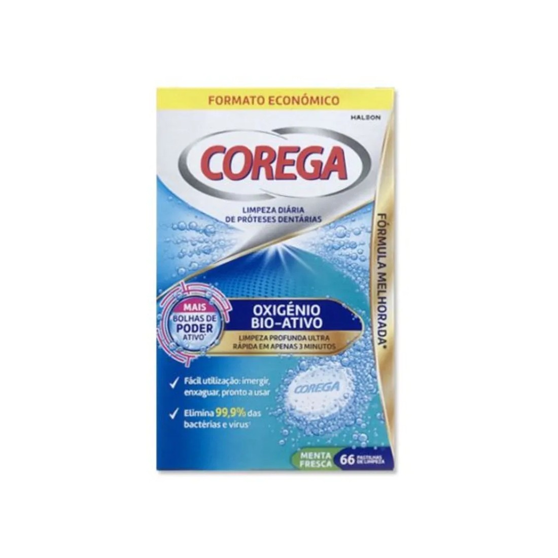 Corega Tabletas Limpiadoras Oxígeno Bioactivo 66uds
