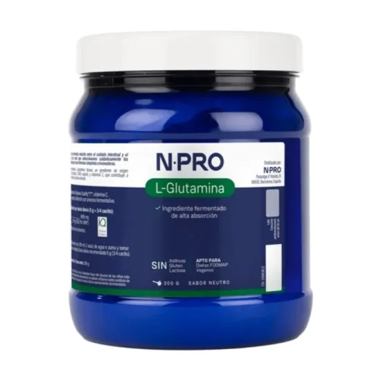 NPRO L-Glutamina 300g | Recuperación Muscular Sabor Neutro