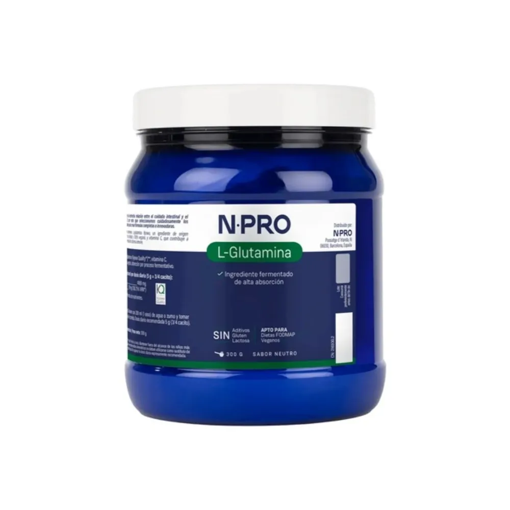 NPRO L-Glutamina 300g | Recuperación Muscular Sabor Neutro