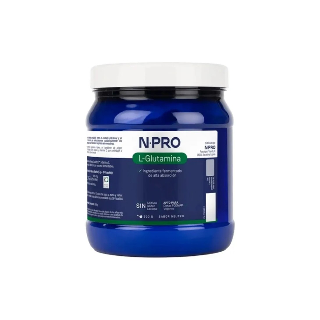NPRO L-Glutamina 300g | Recuperación Muscular Sabor Neutro