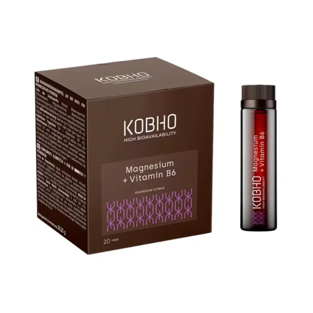 Kobho Magnesio + B6 20 Viales | Cansancio y Función Muscular