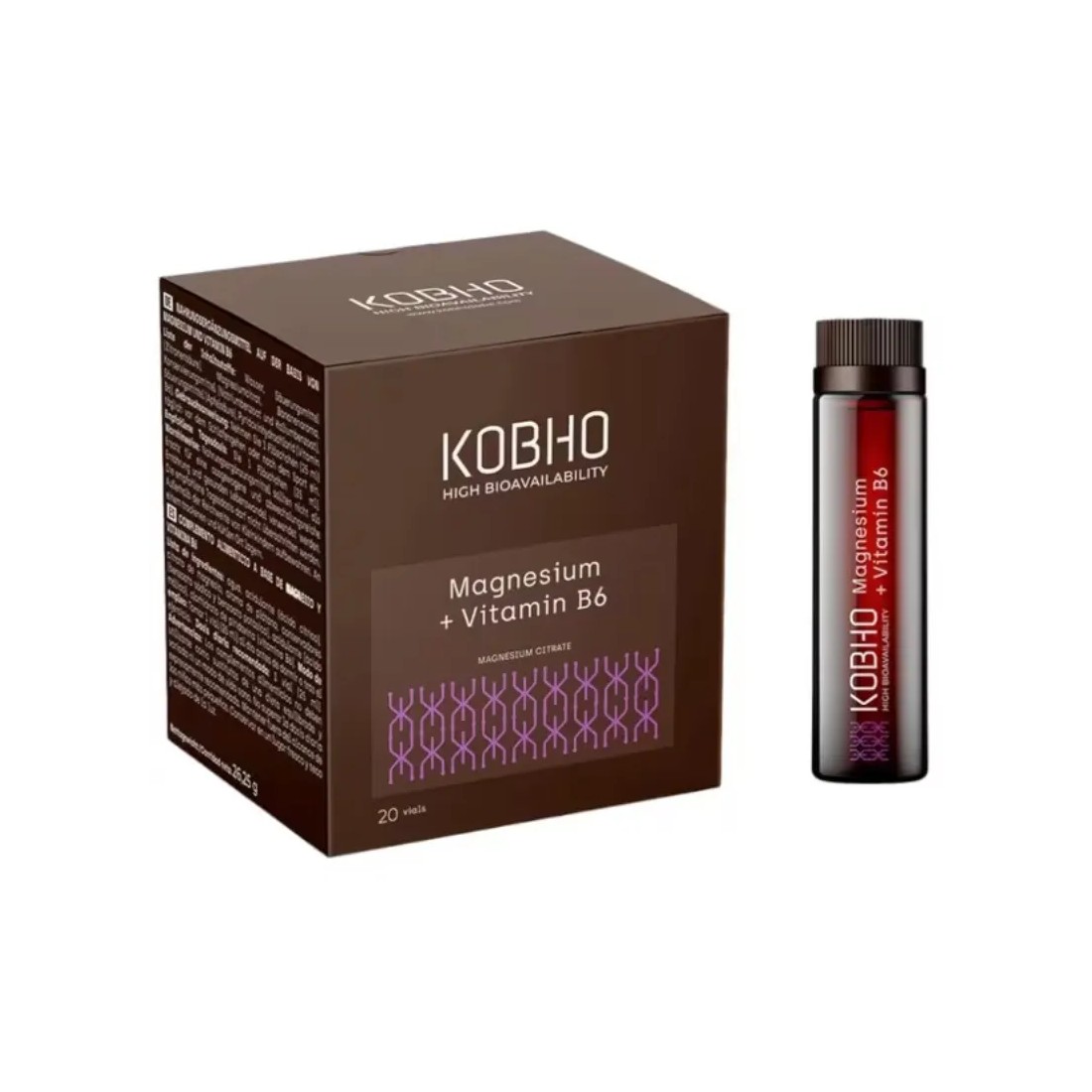 Kobho Magnesio + B6 20 Viales | Cansancio y Función Muscular
