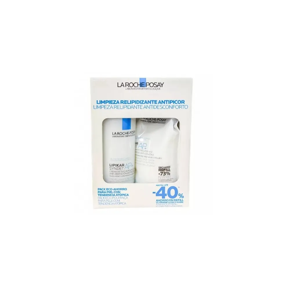 La Roche Posay Lipikar Syndet AP+ Crema de Ducha 400ml + Recarga 400ml