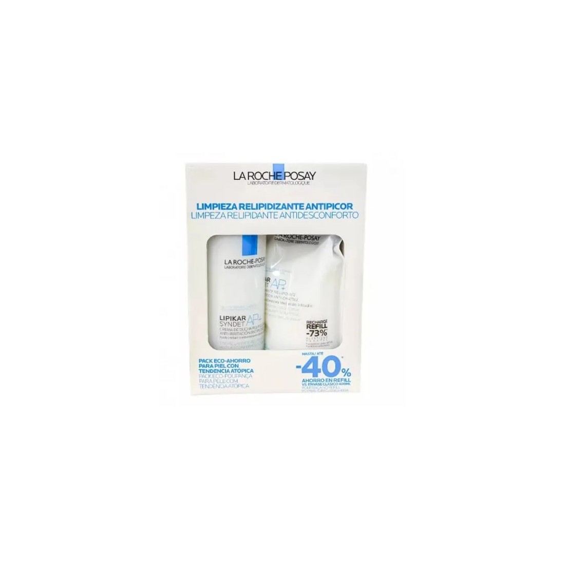 La Roche Posay Lipikar Syndet AP+ Crema de Ducha 400ml + Recarga 400ml