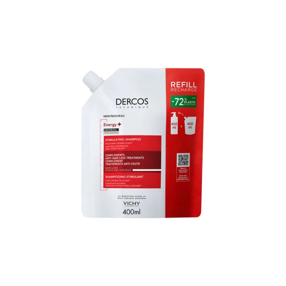 Vichy Dercos Champú Energy+ ECOREFILL 400 ml