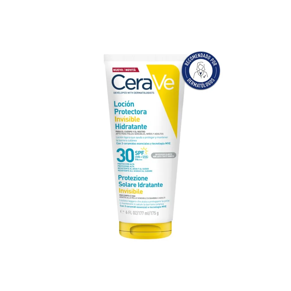 CeraVe Loción Protectora Invisible SPF30 177ml | Masparafarmacia