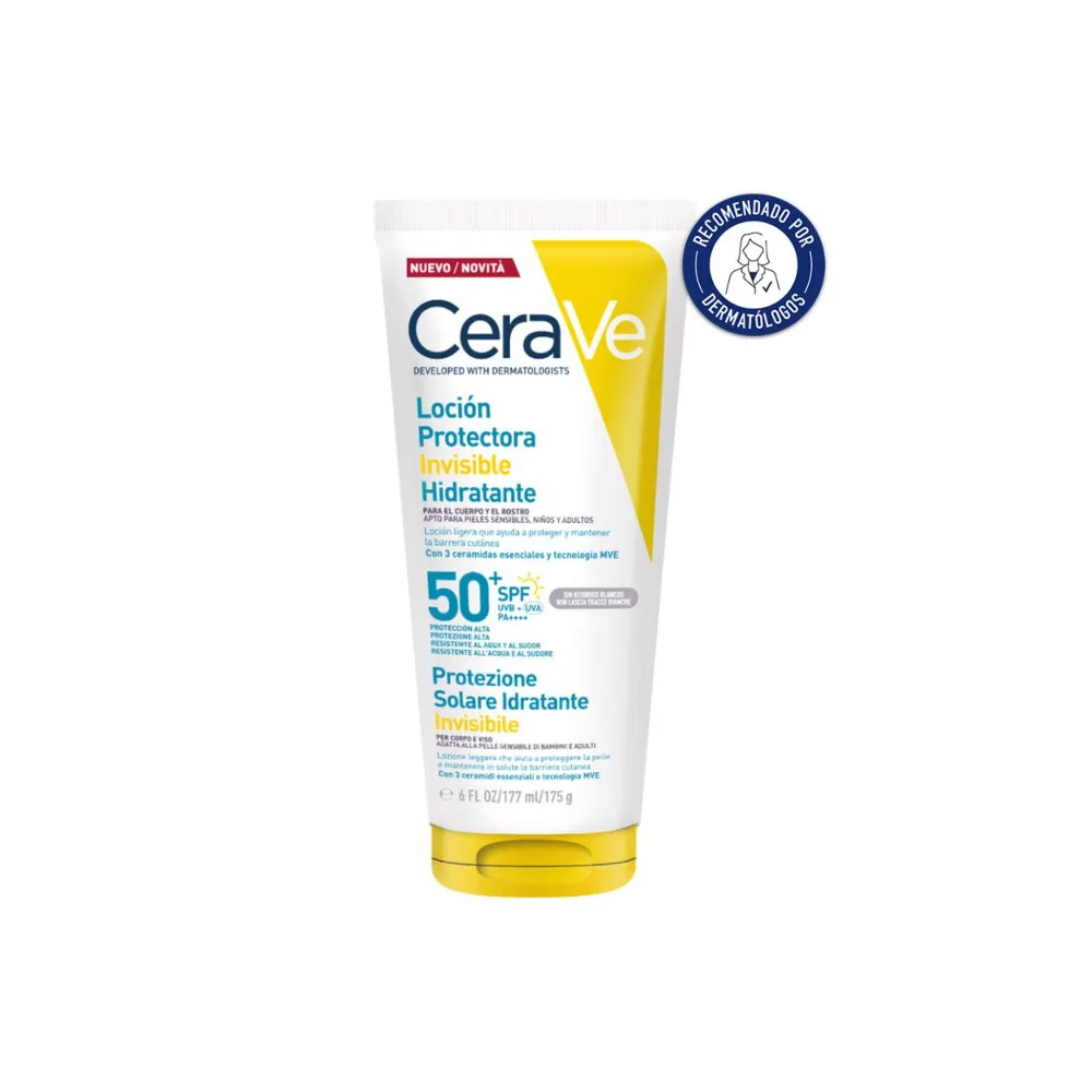 CeraVe Loción Protectora Invisible Hidratante SPF50 177 Ml