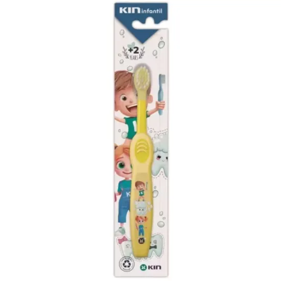 Kin Cepillo De Dientes Infantil +2 Años amarillo