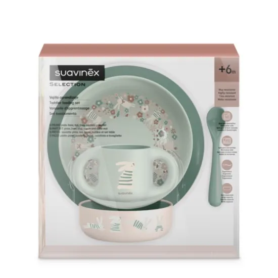 Suavinex Vajilla Infantil Aprendizaje +6 Meses Azul